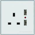 13A socket with 2 gang USB